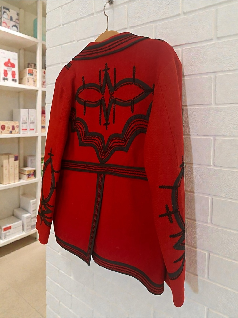 One Of A Kind Vintage Red Embroidered Women's Jacket
